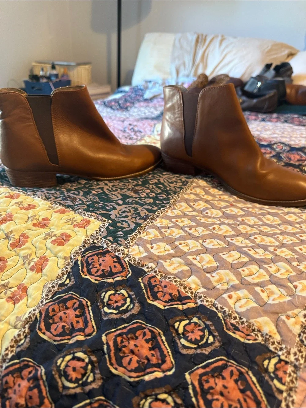 Seychelles Brown Leather Chelsea Ankle Boots 8.5